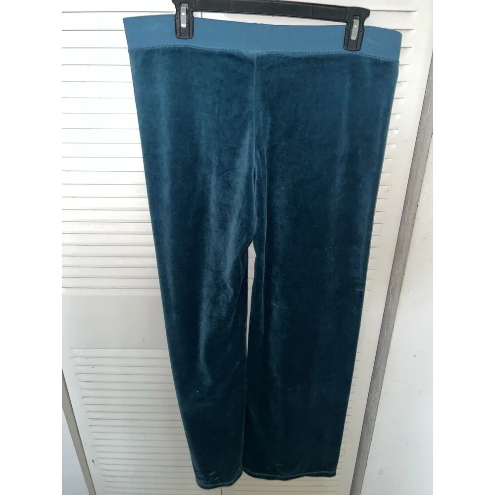Juicy Couture Sweatpants Womens L Velour Drawstring Track Pants 2000s Bling New